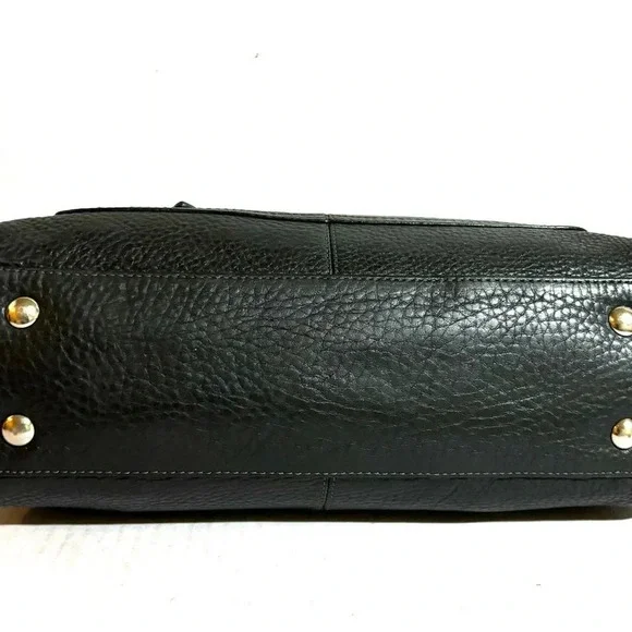 Coach vintage black pebbled leather satchel handbag - Picture 3 of 9